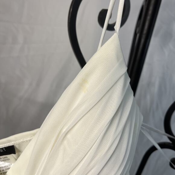 B. Smart Chiffon Gown Women 13/14 Ivory Formal - Picture 10 of 14